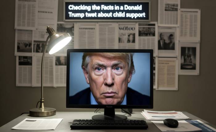 donald trump tweet about child support